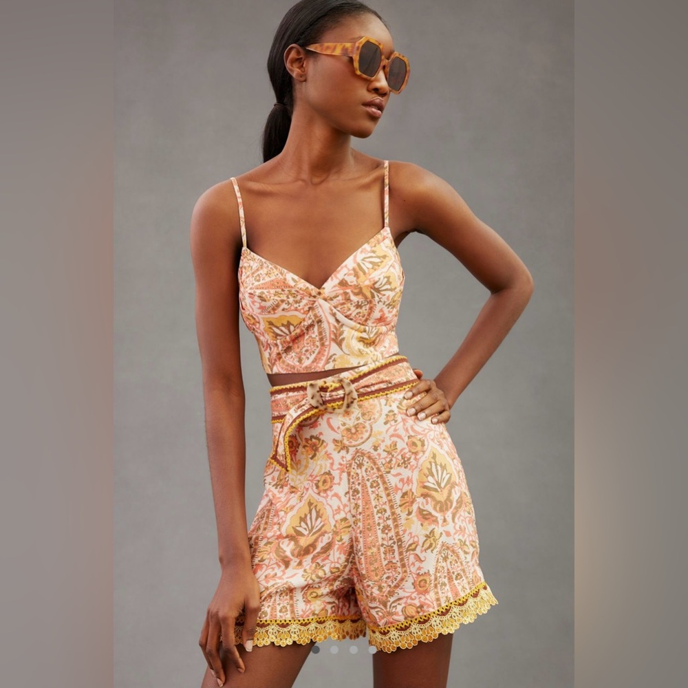 Anthropologie Let It Be 2 Piece Short Set Sz M NWT!